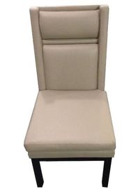 comprar El color beige de cuero tapizó la cena de sillas con las piernas negras/la alta espuma de Denisty Fabricación en línea