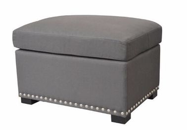 comprar El cubo moderno de Ottoman del almacenamiento de la tapicería para el dormitorio, pulió Chrome Fabricación en línea