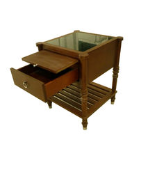 comprar 1 madera superior de la nuez de las mesitas de noche del hotel de la piedra del cajón para la sala de estar Fabricación en línea