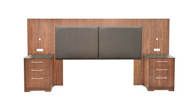 Un buen precio. Cabeceros modernos del estilo del hotel de la cama de reina del vinilo acabados completamente para los muebles del dormitorio en línea