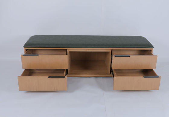 comprar Banco de equipaje de lujo de madera para hoteles comerciales con cajones Fabricación en línea