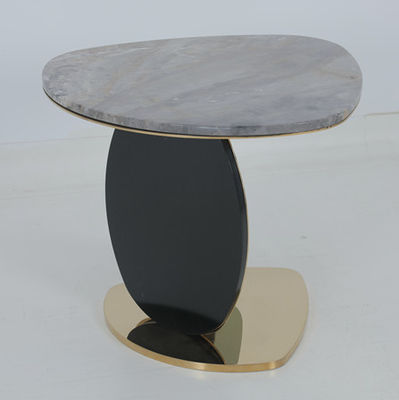 Un buen precio. Sala de estar Mesa de café lateral personalizada con marco de metal de mármol en línea