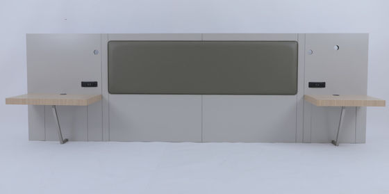comprar Luxury Hilton Gaeden Inn Hotel Muebles de dormitorio Modern King Cabecera con mesas de noche adjuntas Fabricación en línea