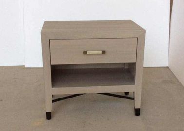 comprar Soporte gris de madera de la noche del color del top de la chapa HPL de madera de roble, tabla del lado de la cama Fabricación en línea