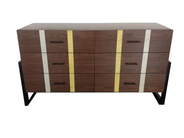 comprar Seis aparadores de madera con base metálica negro del cajón para los muebles del dormitorio del hotel Fabricación en línea