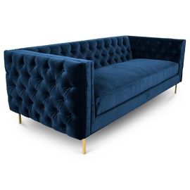 comprar El botón de oro de la tela del terciopelo del negro del modelo nuevo de la pierna del metal empenachó los sistemas para la boda, sofá del sofá de la sala de estar Fabricación en línea