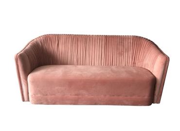 comprar El nuevo terciopelo del rosa del diseño 2018 calientes empenachó el sofá de los muebles de la sala de estar, sofá de la boda del terciopelo Fabricación en línea