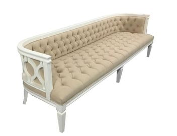 comprar Sofá de la esquina de Chesterfield de madera de roble de la naturaleza, marco blanco del final del sofá de Chesterfield Fabricación en línea