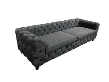 comprar El botón negro del terciopelo empenachó el sofá de Chesterfield para el sofá de la sala de estar Fabricación en línea