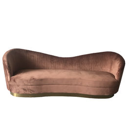 comprar El sofá amarillo de Chesterfield del terciopelo para el sofá de la sala de estar con gloden con base metálica Fabricación en línea