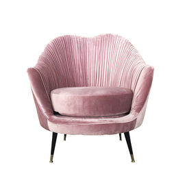 comprar sola silla del sofá del nuevo del diseño 2018 terciopelo por encargo del rosa Fabricación en línea