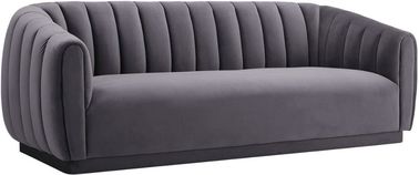 comprar Sofá gris de la sala de estar del terciopelo del recliner clásico de lujo europeo de los muebles Fabricación en línea