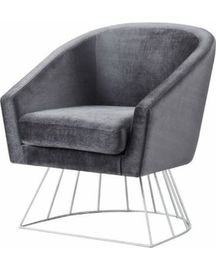 comprar butaca europea moderna del terciopelo del estilo de la venta caliente 2018 con con base metálica Fabricación en línea