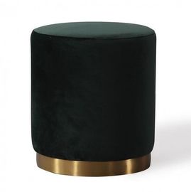 comprar Taburete de acero del metal del oro de Stainess del terciopelo del taburete del dormitorio del banco negro de Ottoman Fabricación en línea