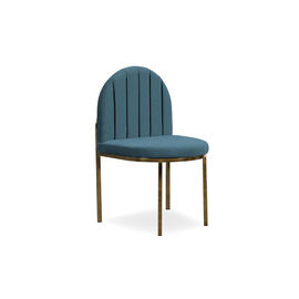 comprar los muebles caseros que cenaban la silla en el canal de Bule empenacharon la tela del terciopelo detrás con la pierna de cobre amarillo de oro de 4 metales Fabricación en línea