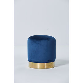 comprar La tapicería moderna Blue Velvet acuesta el banco de Ottoman con con base metálica Fabricación en línea