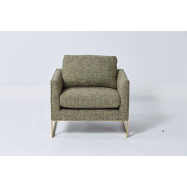 comprar La sala de estar de la moda acuesta la tela material de lino natural verde con con base metálica Fabricación en línea
