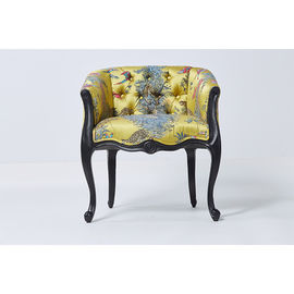 comprar Sillas modernas del comedor del vintage de la tela especial de lujo de la impresión con los brazos Fabricación en línea