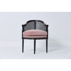 comprar El beso forma el terciopelo rosado precioso de las sillas modernas del comedor con madera sólida negra Fabricación en línea