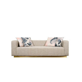 comprar Sofá de lino moderno casero clásico americano de la tela de Seat Chesterfield del sofá 4 de la sala de estar de los muebles Fabricación en línea