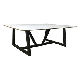 comprar Nueva piedra modificada para requisitos particulares o mesa de centro de acero inoxidable negra superior de madera de la sala de estar Fabricación en línea