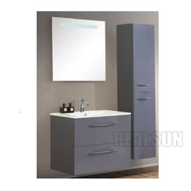 comprar La alta vanidad blanca brillante del cuarto de baño del MDF modificó los muebles para requisitos particulares con las piernas del metal Fabricación en línea