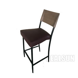 comprar Las sillas con base metálica del comedor de los muebles cubren la tela con cuero modificada para requisitos particulares de madera detrás Fabricación en línea