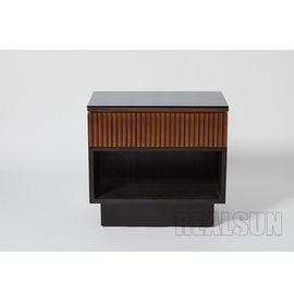 comprar Mesitas de noche de Ritz Carlton Natural Walnut Veneer Hotel con el espacio abierto Nightstand Fabricación en línea