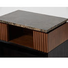 Walnut Veneer 5 Stars Hotel Furniture With Fluted Wood Panels And Soft Closing Drawers