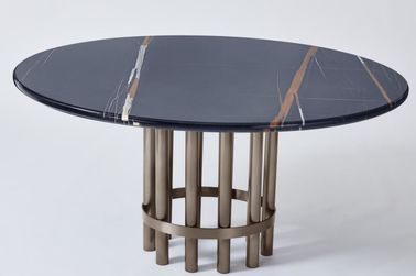 Un buen precio. Forma oval de lujo Laurent Marble Top portuario de las tablas de madera del comedor del restaurante en línea