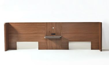 comprar Tamaño por encargo de la reina de la nuez HPL de los cabeceros del estilo del hotel de la hospitalidad con las luces LED Fabricación en línea