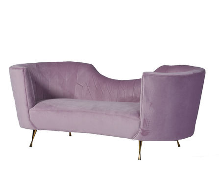 comprar Sofá curvado rosas bebés únicos del terciopelo del arco de la tapicería Fabricación en línea