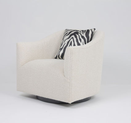 comprar Butaca beige mullida de la tela de lujo moderna de la sala de estar sola Fabricación en línea