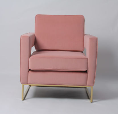 comprar Marco moderno de Pale Pink Sofa With Metal del terciopelo de los muebles de la sala de estar Fabricación en línea