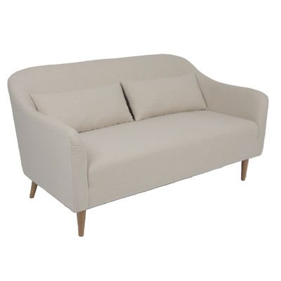 comprar ODM clásico 2 de lino Seater Sofa With Wooden Leg Fabricación en línea