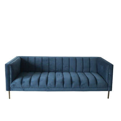comprar Blue Velvet empenachó 3 el sofá de la sala de estar de Seat 221x76x78cm Fabricación en línea