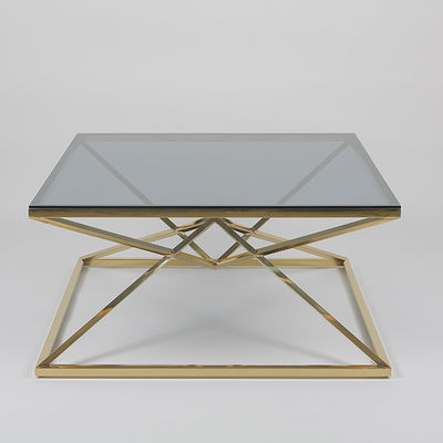 comprar Mesa de centro traslapada del marco metálico de los triángulos 0.5cbm con el vidrio limpio Fabricación en línea