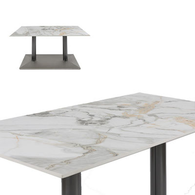 Un buen precio. Mesa de comedor de lujo del pedestal del mármol del OEM del cuadrado en línea