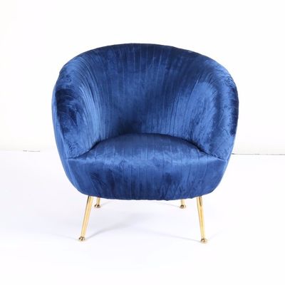 comprar Altura azul marino moderna de la butaca los 75cm del acento del terciopelo Fabricación en línea