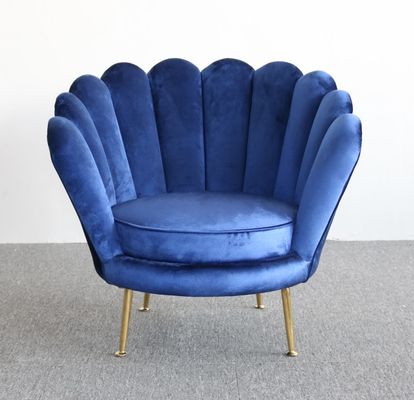 comprar La flor nórdica del estilo forma la butaca del acento del terciopelo de la altura de los 78cm Fabricación en línea