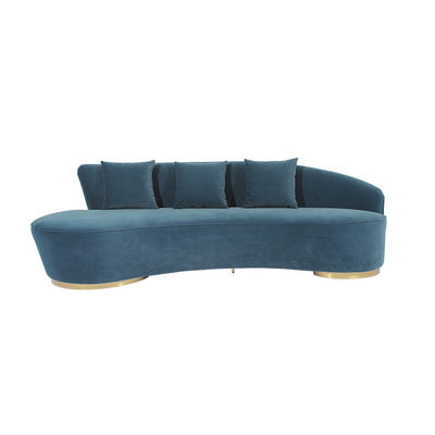 comprar EPE envolvió la tela moderna Sofa With Stainless Steel Base del terciopelo Fabricación en línea