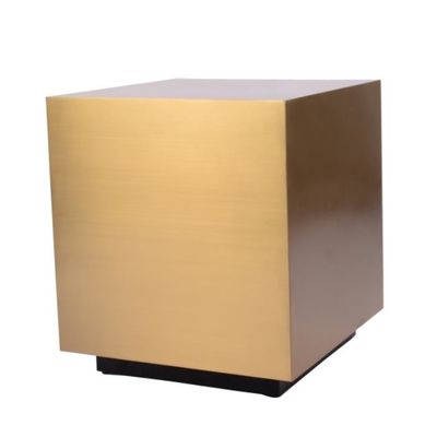comprar Mesa de centro cuadrada de acero negra de cobre amarillo pulida los 50x50x55cm de la sala de estar Fabricación en línea