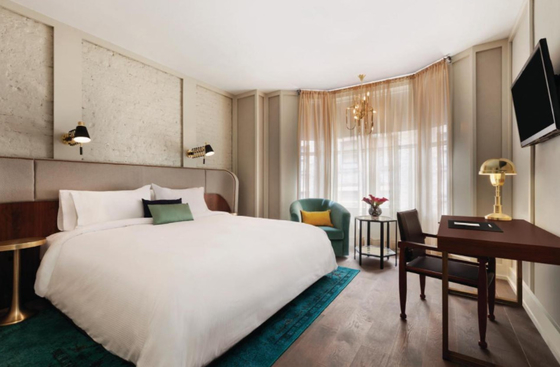 comprar El conjunto de dormitorio comercial del hotel reveló diseño moderno de encargo Fabricación en línea