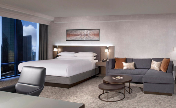 comprar Conjunto de dormitorio de madera del hotel de los muebles de la estrella del sitio 4 de la cama del hotel Fabricación en línea