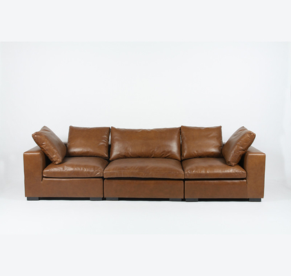 Un buen precio. La vaca cubre 3 con cuero Seater Sofa Set For Living Room de cuero moderno en línea