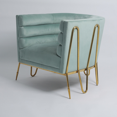 comprar Acero inoxidable del terciopelo de la silla cómoda de lujo de la sala de estar Fabricación en línea