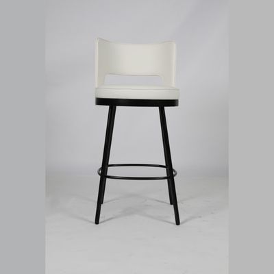 comprar Taburete blanco del pie del metal del amortiguador para el lujo moderno de la sala de estar Fabricación en línea