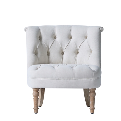 comprar el botón blanco de la altura de los 55cm empenachó la silla ocasional de la tela con la base de madera sólida Fabricación en línea
