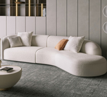 Soft Round Modern Couch Simple Sofa Minimalist Special Shaped Cashmere White Sofa Designs