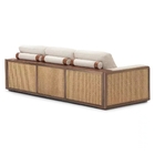wooden frame rattan woven backrest and armrest  Luxury Hotel Bedroom Furniture